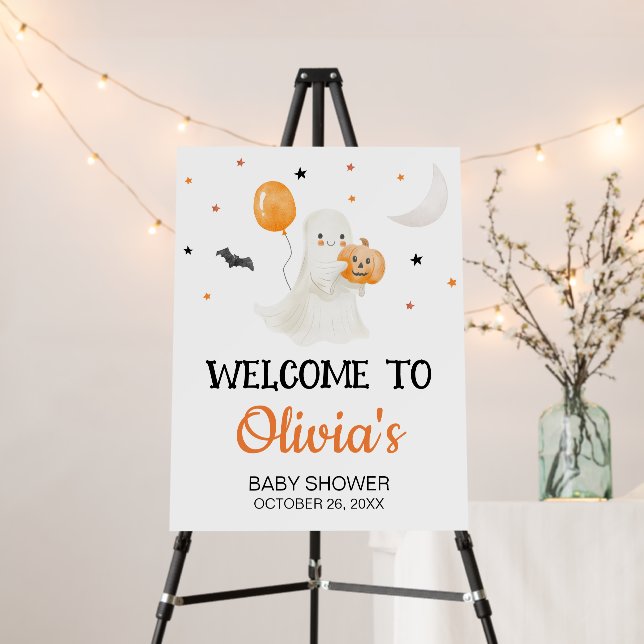 Halloween A Little Boo is Almost Due Welcome Sign (In Situ (Stand))