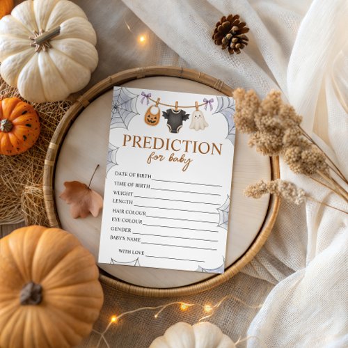 Halloween A Little Boo Predictions Card