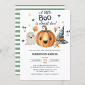 Halloween A Little Boo Pumpkin Baby Shower Invitation (Front/Back)