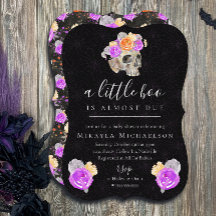 Halloween A Little Boo Vintage Floral Baby Shower