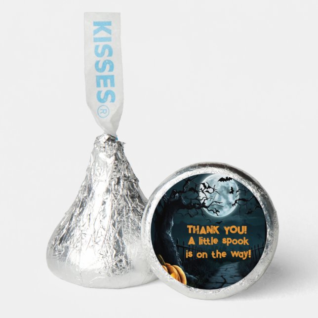 Halloween A Little Spook Pumpkin Baby Shower Hershey®'s Kisses® (Front)