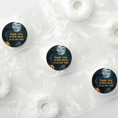 Halloween A Little Spook Pumpkin Baby Shower Life Saver Mints