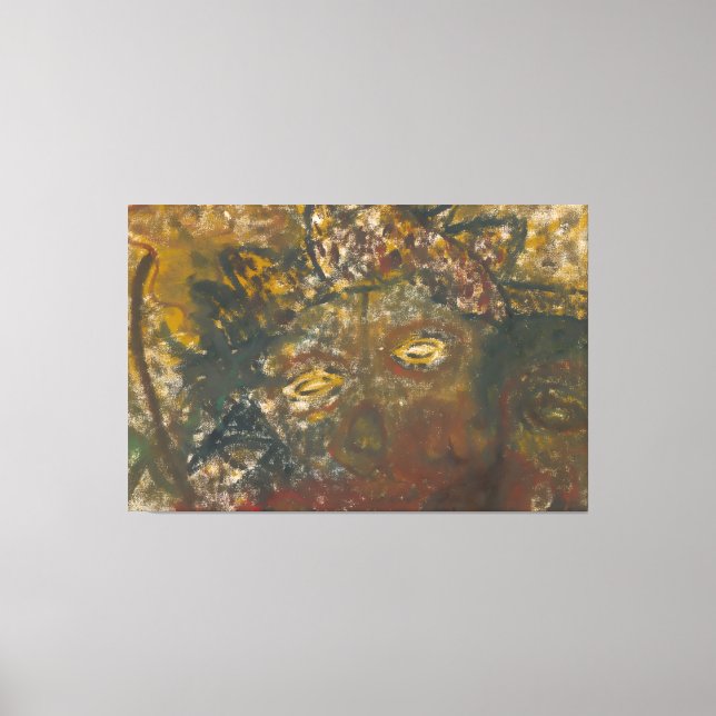 Halloween Abstract Scary Zombie Ghost Poster Canvas Print (Front)
