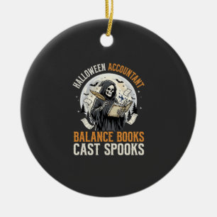 Halloween Accountant After Dark Ceramic Ornament