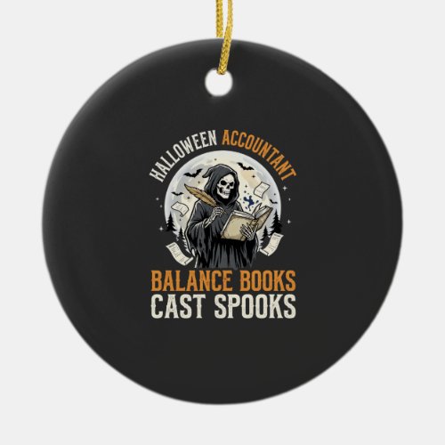 Halloween Accountant After Dark Ceramic Ornament