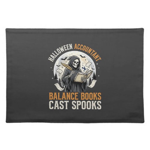 Halloween Accountant After Dark Cloth Placemat