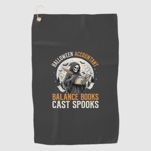 Halloween Accountant After Dark Golf Towel