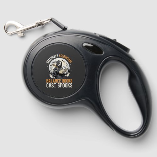 Halloween Accountant After Dark Retractable Pet Leash