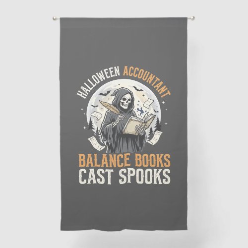 Halloween Accountant After Dark Sheer Curtains