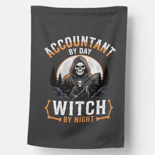 Halloween Accountant by Day Witch by Night Design House Flag