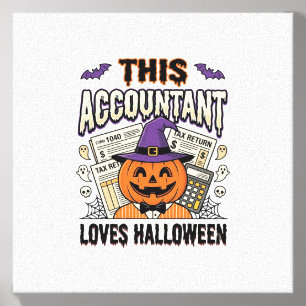 Halloween Accountant Funny Spooky Tax Season_1 Canvas Photo Tile