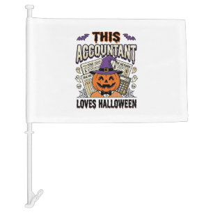 Halloween Accountant Funny Spooky Tax Season_1 Car Flag