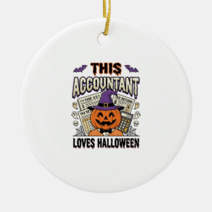 Halloween Accountant Funny Spooky Tax Season_1 Ceramic Ornament