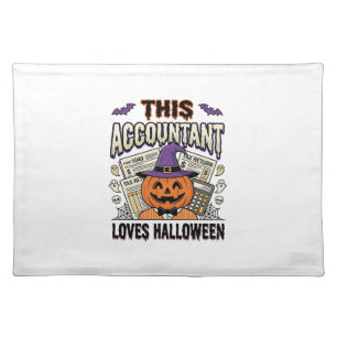 Halloween Accountant Funny Spooky Tax Season_1 Cloth Placemat