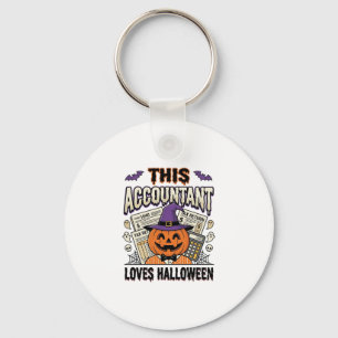 Halloween Accountant Funny Spooky Tax Season_1 Keychain