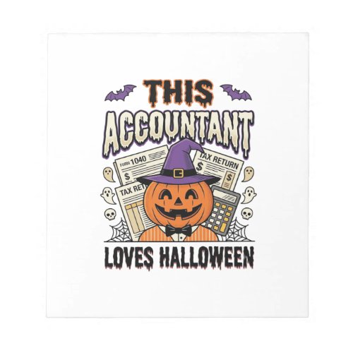Halloween Accountant Funny Spooky Tax Season_1 Notepad