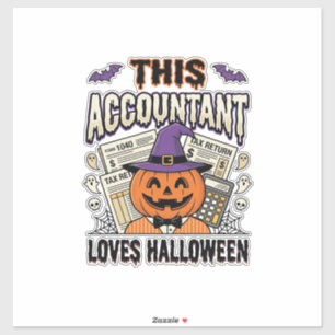 Halloween Accountant Funny Spooky Tax Season_1 Sticker