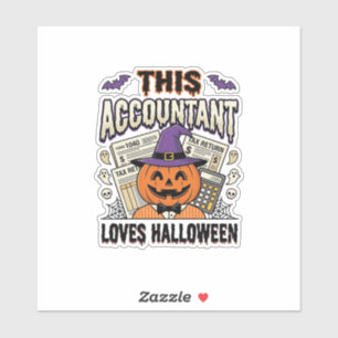 Halloween Accountant Funny Spooky Tax Season_1 Sticker