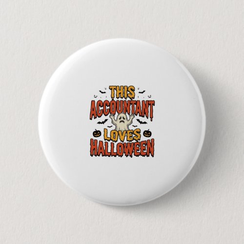 Halloween Accountant Vintage Ghost Shirt Design_1 Button