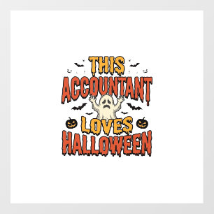 Halloween Accountant Vintage Ghost Shirt Design_1 Floor Decals