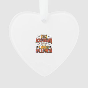 Halloween Accountant Vintage Ghost Shirt Design_1 Ornament