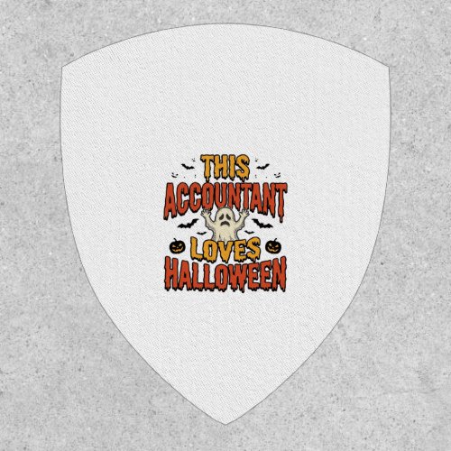 Halloween Accountant Vintage Ghost Shirt Design_1 Patch