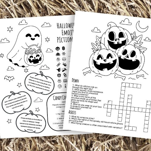 Halloween Activity Worksheet for Kids Flyer