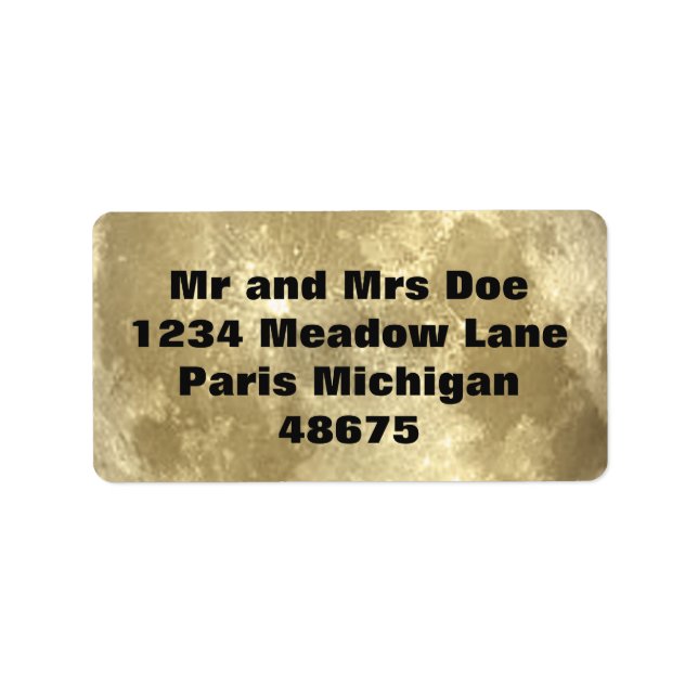 Halloween Address Labels/Moon Label (Front)