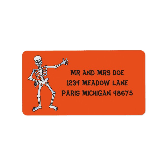 Halloween Address Labels/Skeleton Label (Front)
