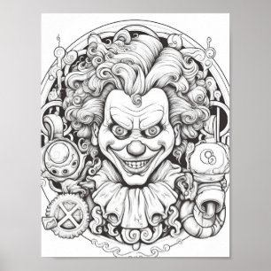 Halloween Adult Coloring Poster