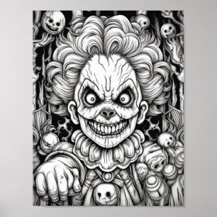 Halloween Adult Coloring Poster