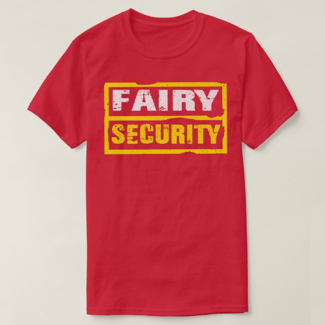 Halloween Adult Costume Fairy Security Dad Mom T-Shirt (Design Front)