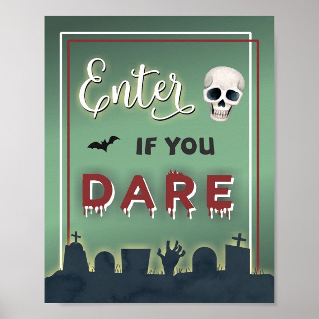 Halloween Adult Party Wall Door Hanging Welcome Poster (Front)