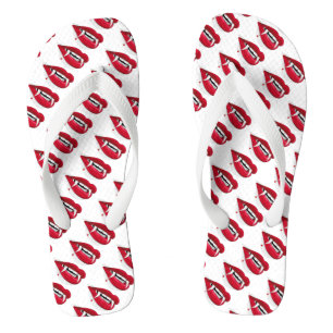 Halloween Adult, Wide Strap Flip Flops/Lips Flops