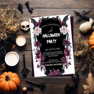 Halloween Adults Spooky Gothic Costume Party Invitation