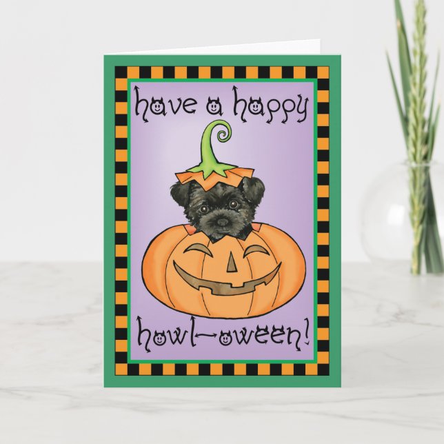 Halloween Affenpinscher Card (Front)