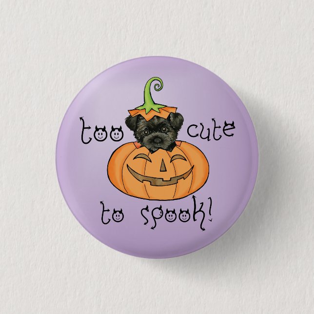 Halloween Affenpinscher Pinback Button (Front)