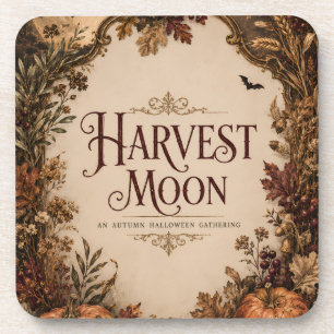 Halloween After Dark , Moody Candlelight Party Beverage Coaster