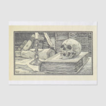 Halloween alchemy skull decoupage