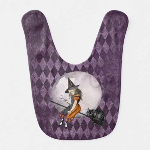 Halloween Alice in Wonderland Cheshire Cat Moon Baby Bib