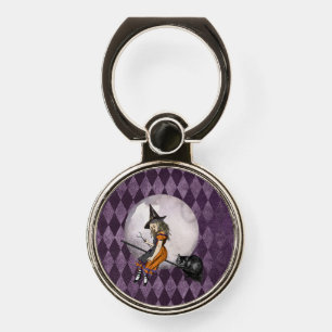 Halloween Alice in Wonderland Cheshire Cat Moon Phone Ring Stand