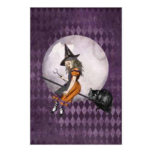 Halloween Alice in Wonderland Cheshire Cat Moon Photo Print