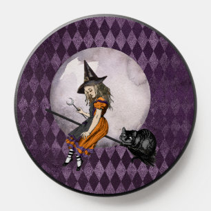 Halloween Alice in Wonderland Cheshire Cat Moon PopSocket