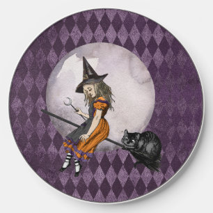 Halloween Alice in Wonderland Cheshire Cat Moon Wireless Charger
