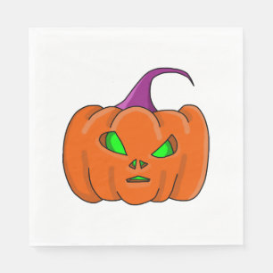 Halloween Alien Pumpkin Napkins