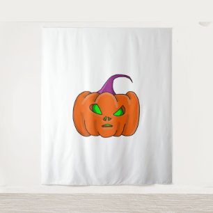 Halloween Alien Pumpkin Tapestry