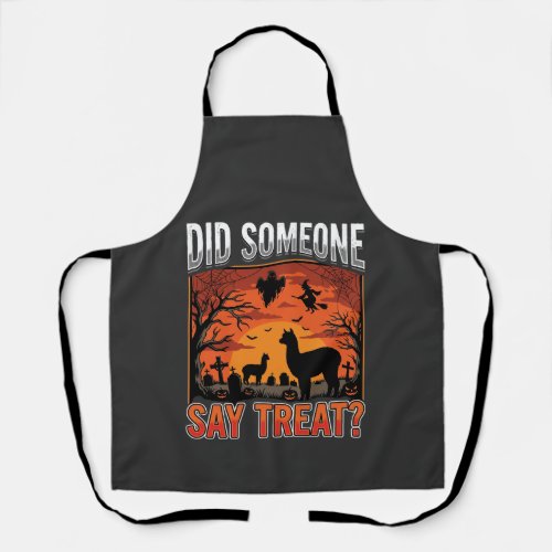 Halloween Alpaca Graveyard Did Someone Say Treat D Apron
