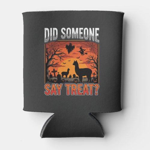 Halloween Alpaca Graveyard Did Someone Say Treat D Can Cooler