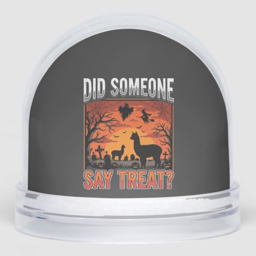 Halloween Alpaca Graveyard Did Someone Say Treat D Snow Globe