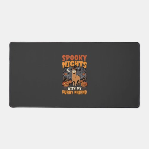 Halloween Alpaca Night Desk Mat